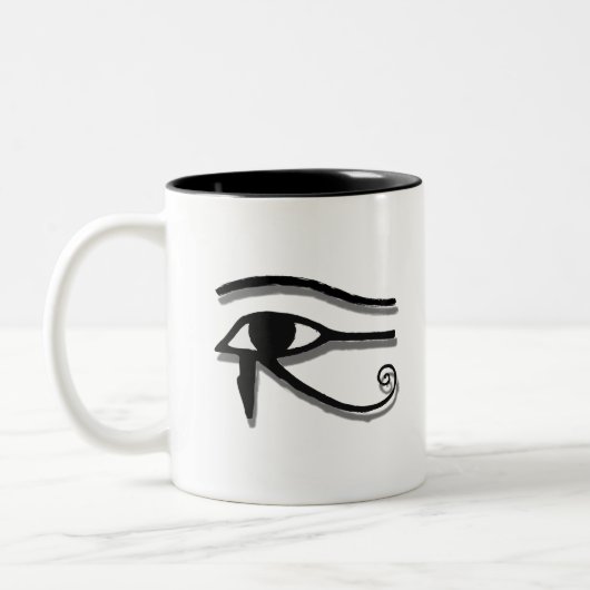 Horus Ägyptische Symbolfarbe Zeichnend Auge Zweifarbige Tasse (Links)