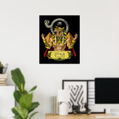 Horus Ägyptischer Gott Ra Pyramids Antike Mytholog Poster (Heimbüro)