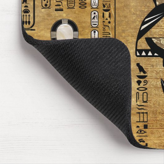 Horus - Ägyptischer Hor- Gold und Perle Mousepad (Ecke)