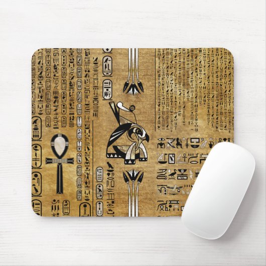 Horus - Ägyptischer Hor- Gold und Perle Mousepad (Mit Mouse)