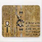 Horus - Ägyptischer Hor- Gold und Perle Mousepad (Vorne)