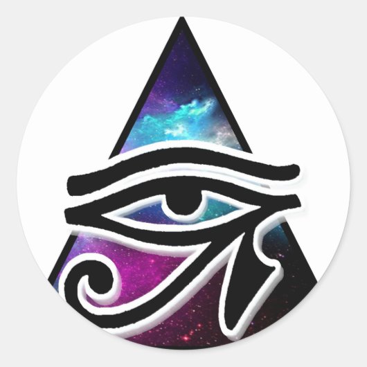 Horus-Ägyptisches Schutzsymbol Runder Aufkleber (Vorderseite)