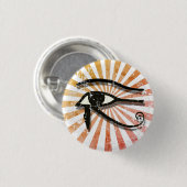 Horus ägyptisches Symbol Retro Sun Button (Vorne & Hinten)