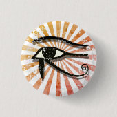 Horus ägyptisches Symbol Retro Sun Button (Vorderseite)