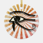 Horus ägyptisches Symbol Retro Sun Keramik Ornament (Vorne)