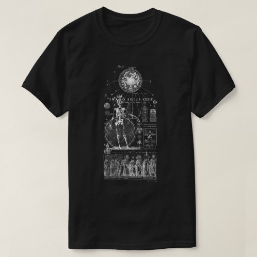 HORUS - Amun Ra - Solar - Sun God Alchemy - Occult T-Shirt (Design vorne)