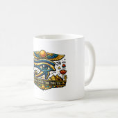 Horus-Auge Antikes Ägypten Kaffeetasse (VorderseiteRechts)