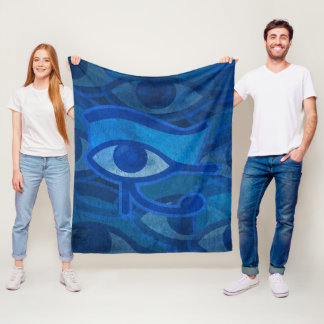 Horus-Auge Fleecedecke