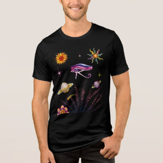 Horus-Auge Saturn Himmelssonne Boho Vintage Tri-Blend Shirt