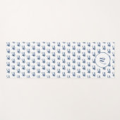 Horus Blue White Gemustert Yogamatte (Vorderseite (Horizontal))