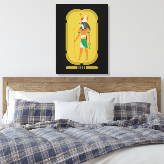 Horus Canvas Print Leinwanddruck (Insitu (Schlafzimmer))