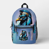 Horus den ägyptischen Falkengott. Bedruckter Rucksack (Vorderseite)