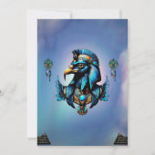 Horus den ägyptischen Falkengott. Einladung (Rückseite)