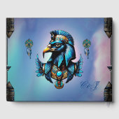 Horus den ägyptischen Falkengott. Gästebuch (Rückseite)