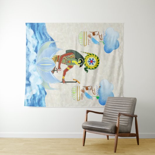 Horus des Horizonts Wandteppich (Beispiel (Horizontal))