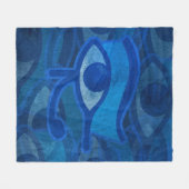 Horus Eye Fleecedecke (Vorderseite (Horizontal))
