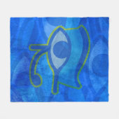 Horus Eye Fleecedecke (Vorderseite (Horizontal))