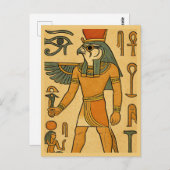 Horus Falcon God Ancient Egypent Postcard Postkarte (Vorne/Hinten)