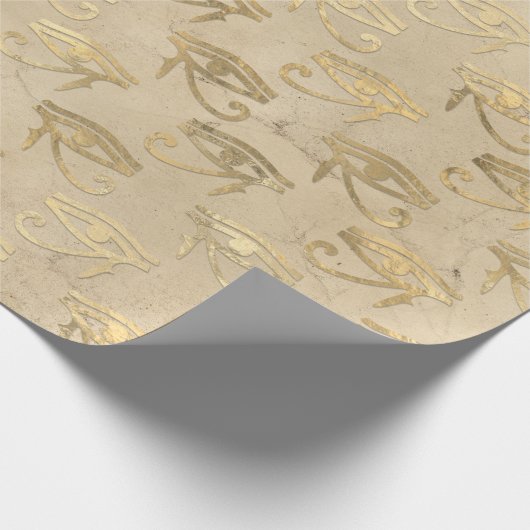 Horus Gold ägyptische Hieroglyphics Papyrus Geschenkpapier (Ecke)