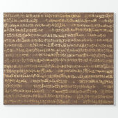 Horus Gold ägyptische Hieroglyphikschrift Geschenkpapier (Flach)