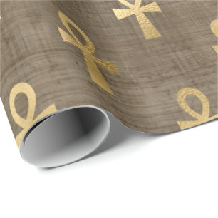 Horus Gold ägyptischer Hieroglyphischer Papyrus Geschenkpapier