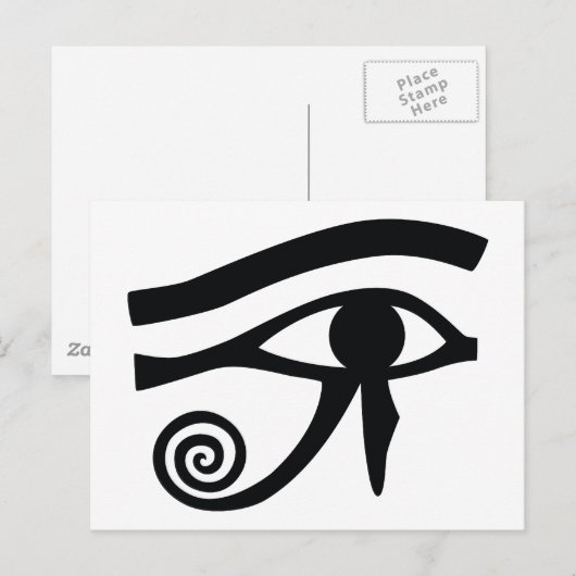 Horus Hieroglyphic Postkarte (Vorne/Hinten)