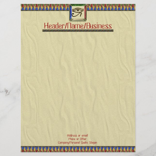 Horus Letterhead im Auge (Vorderseite)