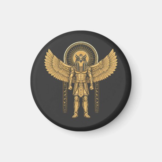 Horus mit Sonnenscheibe Magnet (Vorne)