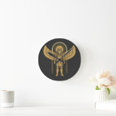 Horus mit Sonnenscheibe Runde Wanduhr (Zuhause)