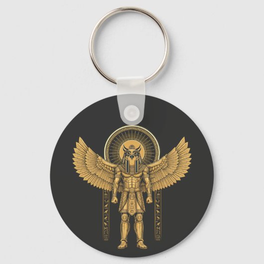 Horus mit Sonnenscheibe Schlüsselanhänger (Vorderseite)