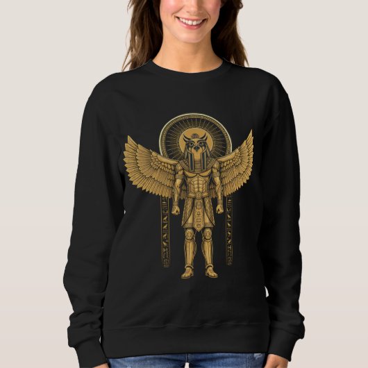 Horus mit Sonnenscheibe Sweatshirt (Vorderseite)