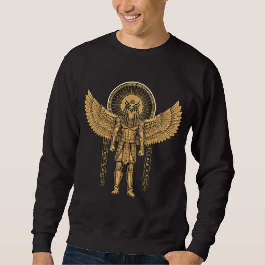 Horus mit Sonnenscheibe Sweatshirt (Vorderseite)