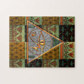 Horus Pyramid & antikes ägyptisches Muster Puzzle (Horizontal)