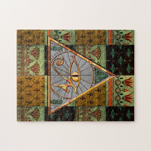 Horus Pyramid & antikes ägyptisches Muster Puzzle (Horizontal)