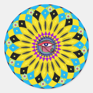 Horus Sonnenblume Mandala Sticker