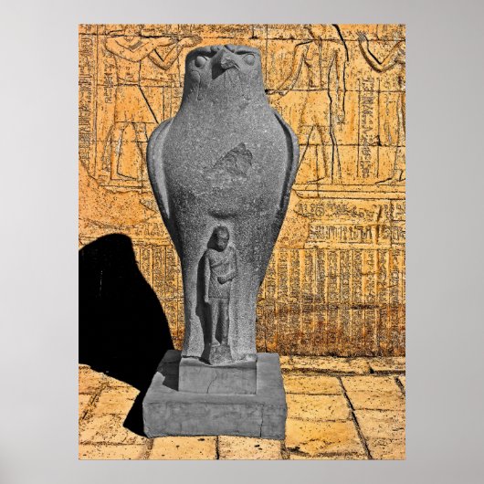 Horus Statue, Edfu, Ägypten (1) Poster (Vorne)