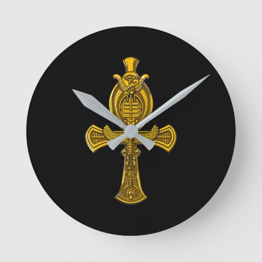 Horusaltiges ägyptisches Heiliges Symbol Runde Wanduhr (Vorderseite)