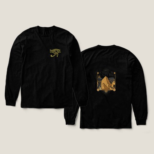 Horusauge - antiker ägyptischer Power Tri-Blend Shirt (Design Vorderseite & Rückseite)