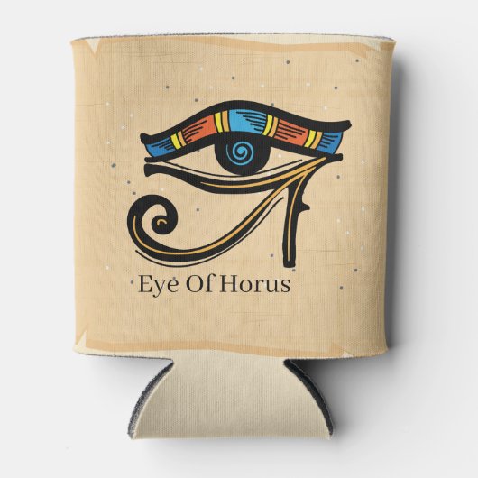 Horusauge auf Papyrus, ägyptische Hieroglyphen Dosenkühler (Vorderseite)