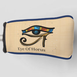 Horusauge auf Papyrus, ägyptische Hieroglyphen Golf Headcover