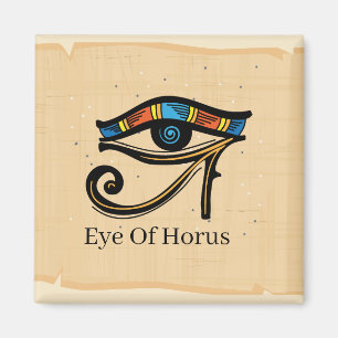Horusauge auf Papyrus, ägyptische Hieroglyphen Magnet
