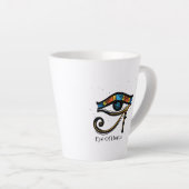 Horusauge auf Papyrus, ägyptische Hieroglyphen Milchtasse (Rechte Ecke)