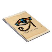 Horusauge auf Papyrus, ägyptische Hieroglyphen Notizblock (Rechte Seite)