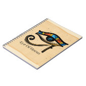 Horusauge auf Papyrus, ägyptische Hieroglyphen Notizblock (Linke Seite)