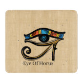 Horusauge auf Papyrus, ägyptische Hieroglyphen Schneidebrett (Vorderseite)