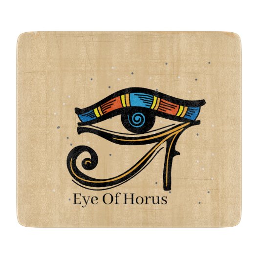 Horusauge auf Papyrus, ägyptische Hieroglyphen Schneidebrett (Vorderseite)