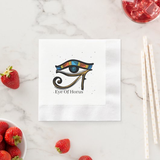 Horusauge auf Papyrus, ägyptische Hieroglyphen Serviette (Beispiel)