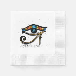 Horusauge auf Papyrus, ägyptische Hieroglyphen Serviette
