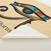 Horusauge auf Papyrus, ägyptische Hieroglyphen Sherpadecke (3/4)