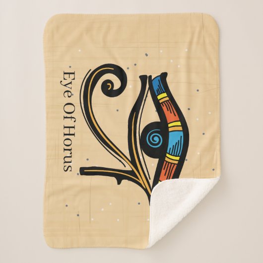 Horusauge auf Papyrus, ägyptische Hieroglyphen Sherpadecke (Vorderseite)